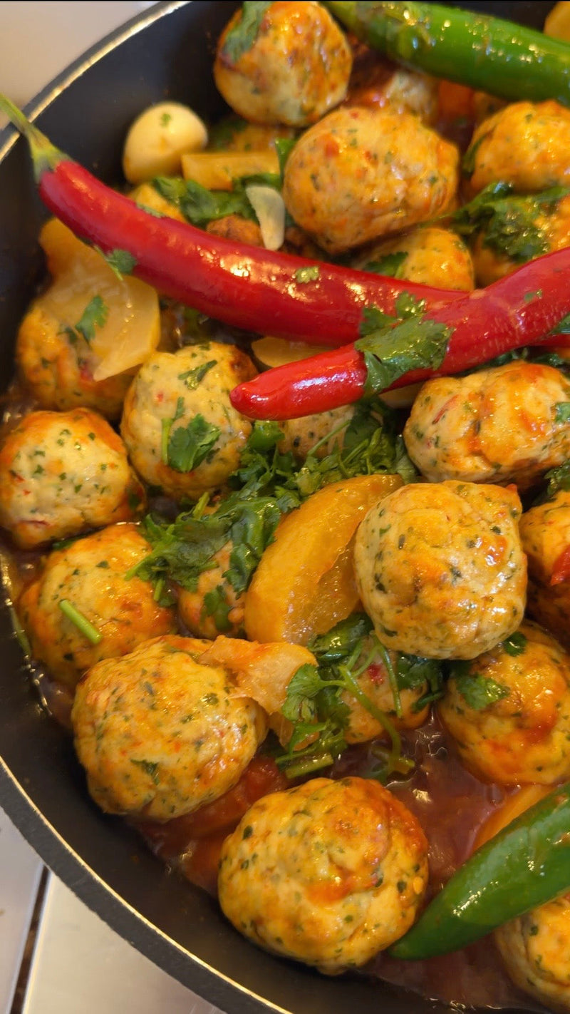 Moroccan Fish Balls in Shakshuka Sauce