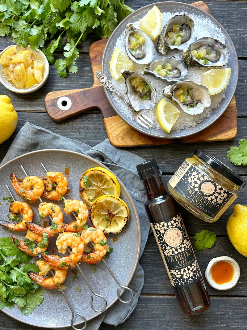 Oysters With Preserved Lemon & Coriander